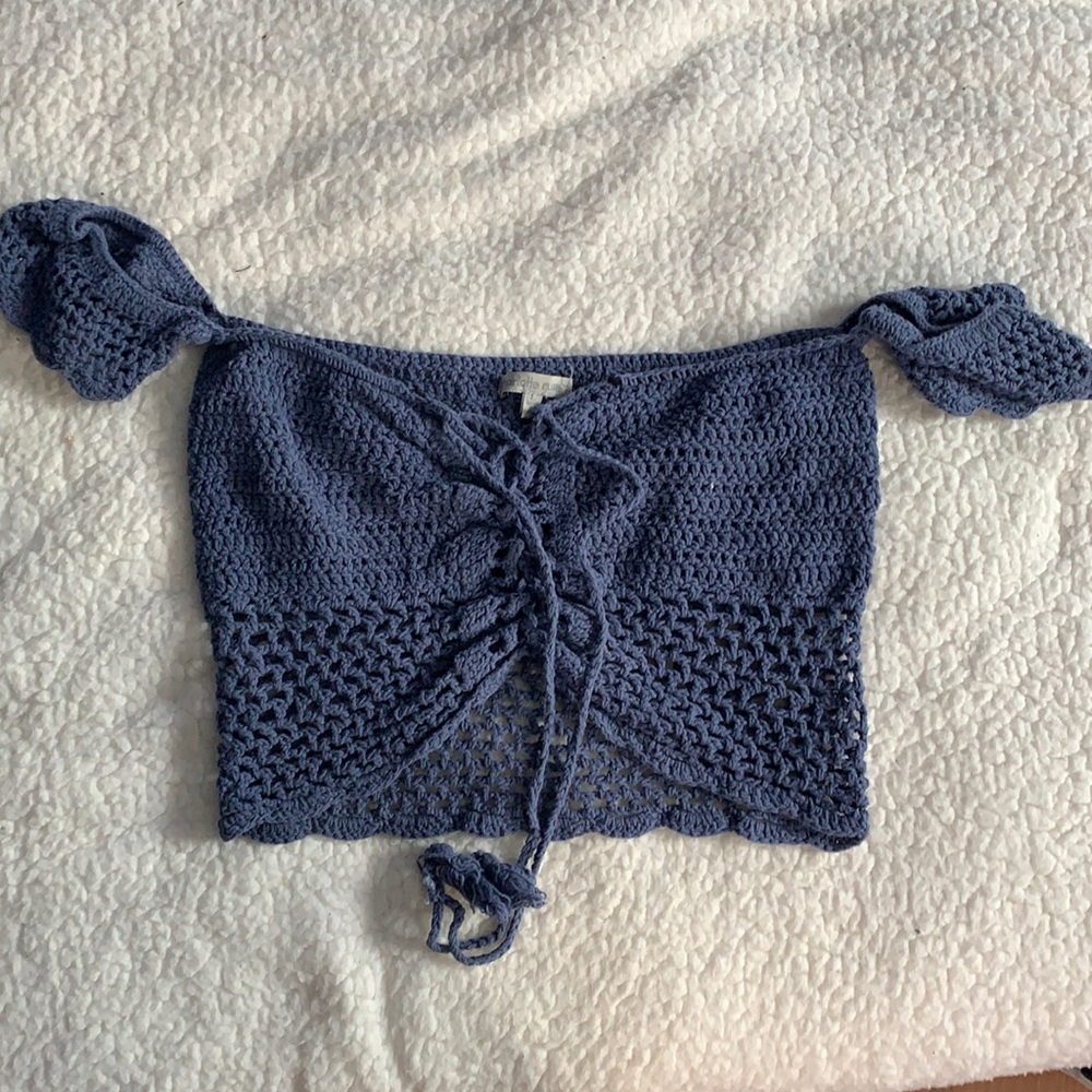 Blue Crocheted top